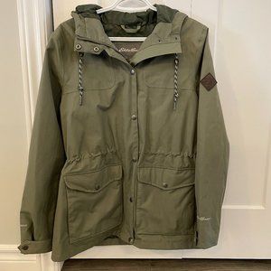 Eddie Bauer Rain Jacket Khaki Size M